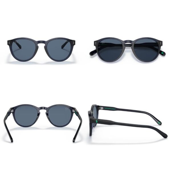 Polo By Ralph Lauren Earth Polo Sunglasses PH4172 Shiny Blue / Dark Blue